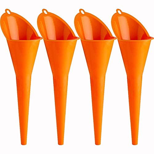 Annurssy Entonnoir long 4 Pack entonnoir à huile moteur à essence additif moto ferme agricole utilisation pratique