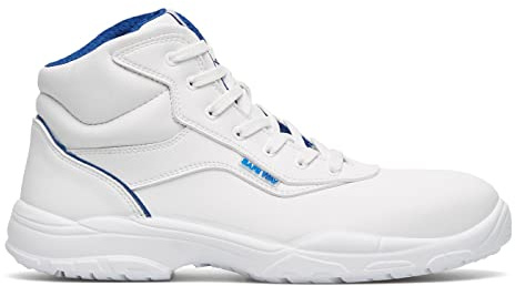 Exena Zapatos de seguridad S2 con cordones Pearl blanco con tapa protectora para alimentos, Gastro,, Blanco, 40 EU