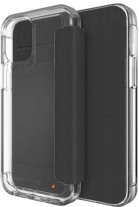 Gear 4 Wembley Flip Betty Compatible with iPhone 12 Case, Advanced Impact Protection with Integrated D30 Technology, Anti-Yellowing, Phone Cover - Transparent