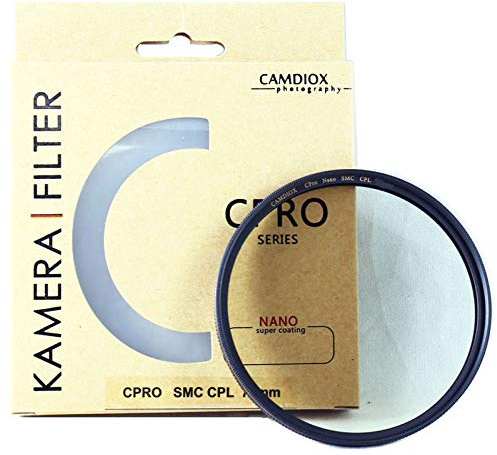 Camdiox CPRO Slim Multicoated CPL Polarisationsfilter – 18 Schichten Nano beschichtet für Film Digital SLR Spiegellose Kamera (72 mm)