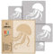 NAKLEO Wiederverwendbare Kunststoff Schablonen Malen Kinder, 5 Stück Set 9x9 bis 34x34cm Quallen Meer Tier, Kinderzimmer Malvorlage Raumdekoration, Basteln DIY Wand Möbel