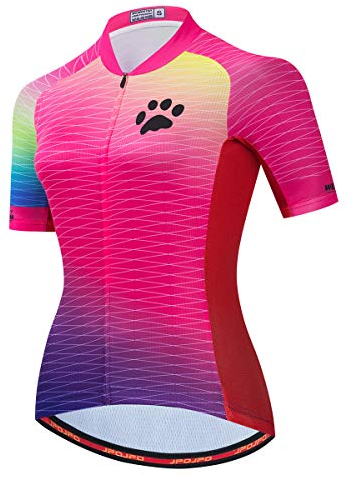 Cat Paw Damen Radtrikot Kurzarm Bike Shirt Tops MTB Fahrrad Jersey
