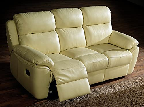 Mapo Möbel Ledersofa Kinosofa Relaxcouch Fernsehsofa 2631-3-gelb