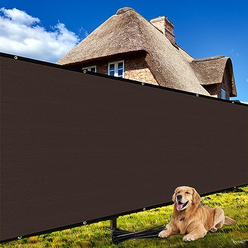 Shade&Beyond Sichtschutzzaun, strapazierfähig, 150 g/m², für Wand, Garten, Hof, 150 g/m², Braun