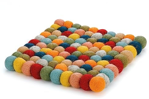 Cilio 469929 Fair-Trade-zertifiziert Untersetzer, Schafwolle