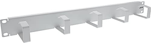 InLine® 19 Kabelführungspanel, 5 kleine Bügel, RAL 7035, grau