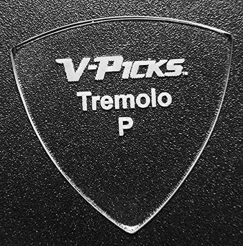 V-Picks™ »TREMOLO POINTED - MANDOLINE PICK« Plektren für Mandoline - 1.0mm - Farbe: Crystal Clear