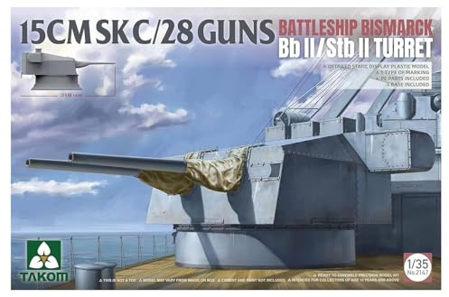 Takom TAK2147 2147 15 cm SK C/28 Bismarck Geschützturm 1:35 - Modellbau