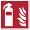 Feuerlöscher Brandschutzzeichen: F001 - DIN EN ISO 7010 / ASR A1.3 - Aufkleber: 20 cm, 1 Stück