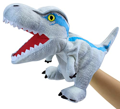 JUSTQUNSEEN Dinosaurier Handpuppen Dinosaurier Spielzeug, Dinosaurier Puppen für Kinder, Dinosaurier Kuscheltiere, Fingerpuppen, Geschenke, Dinosaurier Spielzeug ab 3 4 5 6