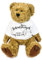 Kilala Teddy Kuscheltier Bär, Schutzengel Teddybär, Gute Besserung Geschenk, Plüschbär mit Spruch T-Shirt, Flauschiger Trostspender, 21cm Sitzhöhe, Waschbar