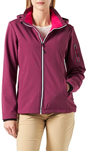 CMP Damen Woman Zip Hood Jacket, Amaranth, 40 EU