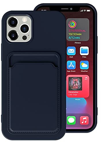König Design Handyhülle kompatibel mit Apple iPhone 13 Pro Max Schutzhülle Case Cover Kartenfach Blau