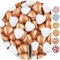 EinsSein 1kg Schokoherzen Dragees Mix medium weiss-bronzegold pearl Gastgeschenke Hochzeit, Taufe, Kommunion, Kindergeburtstag | Schokodragees, Dragees in Herzform bzw. Schokolinsen als Ersatz für