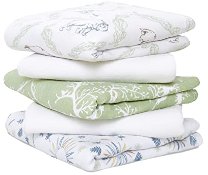 Aden + Anais™ Essentials Baumwoll-Musselin-Spucktücher Harmony in 5er-Packung