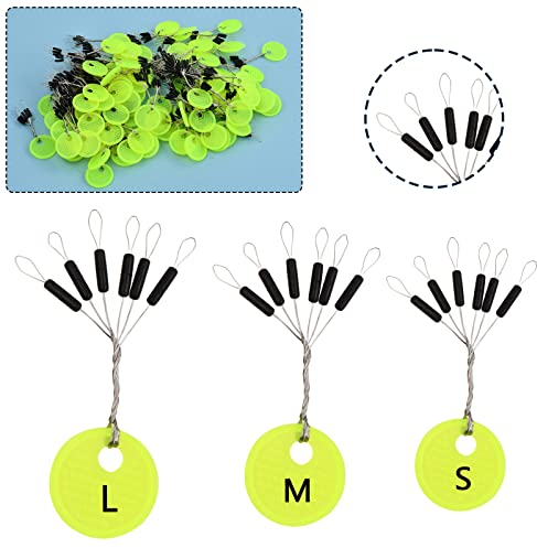 Anseom Gummistopper Angeln, 600 Stück 100 Gruppen 6 in 1 Gummiperlen Angeln Oval Zylinder Fängers Stoppers für 0,148-0,375mm Linie Stopper Angeln und Sinker Stops Oval Schwarz (L (0,285~0,375 mm))