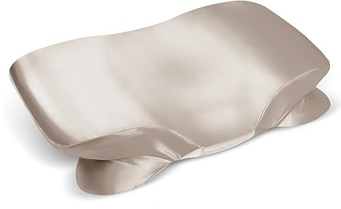 Satin Pillowcase for Zelimun Cervical Pillow, Ergonomic Pillow Case, Smooth & Soft Pillowcase for Sleeping Pillow, Pillow Cover with Zipper（Rose Gold）