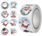 500 Stück Weihnachtssticker Sticker，Weihnachtsaufkleber Rund Geschenkaufkleber Frohe Weihnachten Etiketten Selbstklebend Rollen Stickers Merry Christmas Etiketten(Type H)