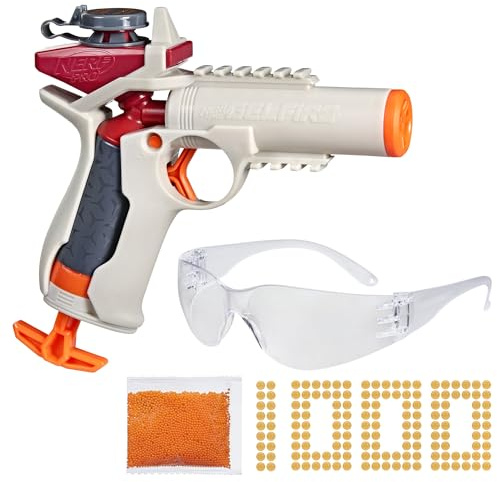 Nerf Pro Gelfire Ignitor Blaster, 1000 Gelfire Rounds, 60 runde Kapazität, T-Pull Priming, bis zu 150 FPS, Brillen, Geschenke für Jugendliche ab 14 Jahren