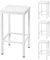 EUGAD Lot de 4 Tabourets de Bar, Tabouret de Cuisine, Style Industriel, avec Repose-Pieds, pour Bistro, Salle à Manger, en Bois Aggloméré + Métal, 33x65x33 cm, Blanc, 1058BY-4