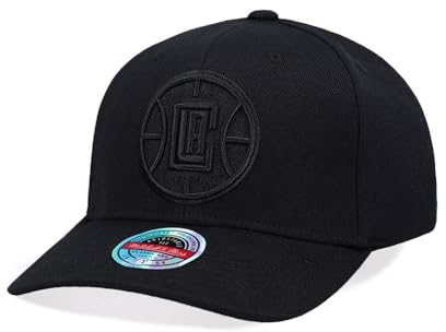 Mitchell & Ness NBA NBL/BLK Logo Classic Red Baseball Snapback Cap - Los Angeles Clippers, Einheitsgröße
