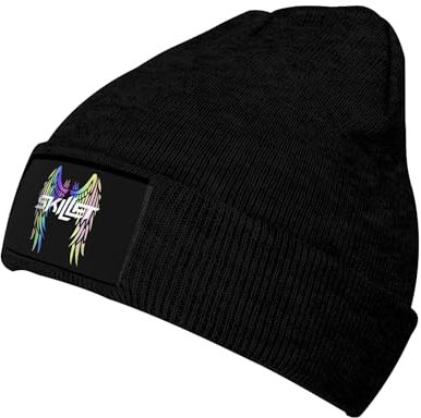 Śkillet%Rock Band Unisex Beanie Hat Thermal Warm Lightweight Winter Knit Cuffed Caps for Women Fisherman Beanie Windproof Skull Cap for Men Gift