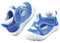 BOTCAM Chaussures d'été pour bébé fille garçon Sandales à fond plat non slio Bout semi-ouvert Respirant Chaussures souples Chaussures bébé garçon, Z A Bleu, 22 EU