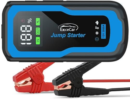 lifBetter 3500A Portable Jump Starter Power Pack, 12V Car Battery Booster Jump Starter Power Pack(Up to 10.0L Petrol and 6.5L Diesel Engines) with LCD Screen, 3 modes LED Flashlight (3500A)