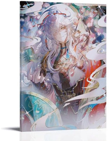 FBBINKA Game Honkai Star Rail Jing Yuan Wohnzimmer-Dekor, moderne ästhetische Wandkunst, Poster, Geschenk für Freunde, Rahmen-Stil, 20 x 30 cm