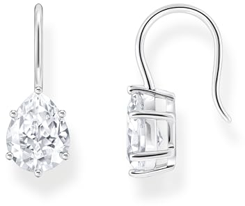 Thomas Sabo Ohrhänger mit weißem Zirkonia-Tropfen 925 Sterlingsilber H2290-051-14