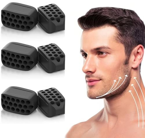 PLABBDPL Jaw Trainer, 6 Stück Jawline Exerciser und Kiefer Training, Kiefer Exerciser, Jawline Trainer Kiefer Exerciser Doppelkinn Trainers für Übungen Gesichtsmuskeln Männer Frauen, A