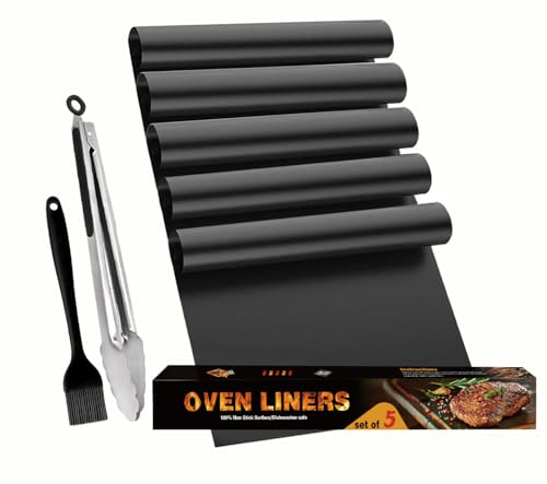 Esterilla para barbacoa de gas, 60 x 40 cm, juego de 5 unidades, reutilizables, papel de horneado, lámina antiadherente, para barbacoa de gas, parrilla de carbón vegetal, parrilla electrónica, horno