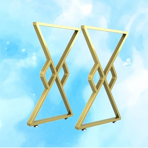 YUZDNM 2PCS Tischbeine - Tischbein Metall, Goldene Couchtischbeine Moderne Rustikale Esstischbeine, DIY-Schreibtischbeine, Metallmöbelbeine