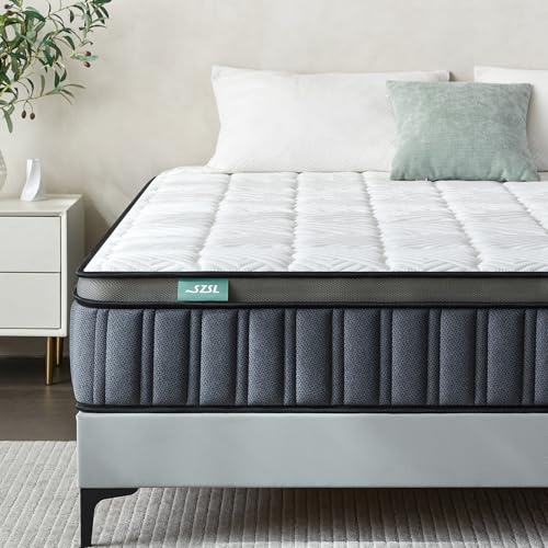 SZSL INDULGE IN COMFORT Matratze 90x200 cm 7-Zonen H4 H3 Höhe 26cm Federkernmatratze mit Öko-Tex Zertifiziert Orthopädische Taschenfederkernmatratze mit Schaumstoff 100 Nächte Probeschlafen