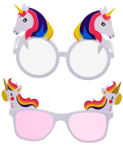 COSMEVIVI 2 Stück Einhorn Brille Einhörner Brille Requisite Party Brille Spielzeug Sonnenbrille Requisite Brille Einhörner Spielzeug Brille Party Versorgung Geburtstag