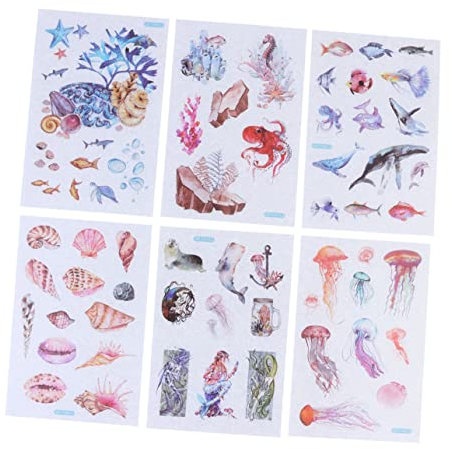 Lurrose 10 Sätze Washi-Aufkleber scrapbooking sticker scrapbook stickers sticker für terminplaner Aufkleber für Laptops Kalenderaufkleber DIY-Fotoalbum Scrapbooking-Aufkleber