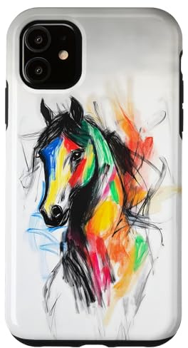 Colorful Horse Sketch Case for iPhone 11