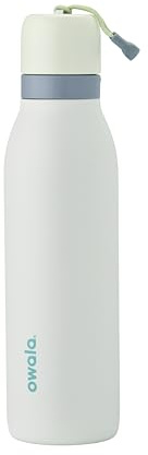 Owala FreeSip Twist Insulated Stainless Steel Water Bottle with Straw for Sports and Travel, BPA-Free, 18-oz, Mint/White (Iced Breeze)