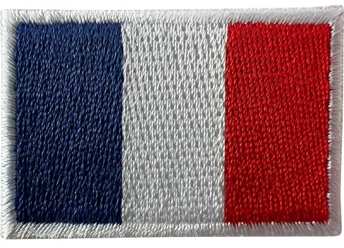Mini parche de la bandera de Francia para planchar o coser en la ropa, camiseta pequeña insignia bordada