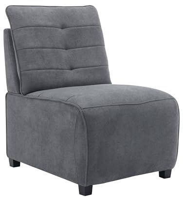 NUMNBE Schlafsofa Klein Grau ohne Armlehnen – 62x90x48 cm Polstersessel mit Getuffter Rückenlehne, Ergonomischer Sitzposition, Flexibel Einsetzbar für Wohnzimmer oder Sitzgruppe