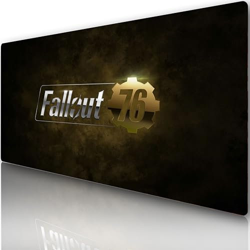 Fallout 76 Logo Tapis de Souris Fallout Terres Désolées – Format XXL 900x400mm, Visuel Apocalyptique, Idéal pour Esport et Bureaux
