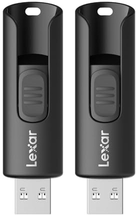 Lexar 128GB 2-Pack Flash Drive A30E USB 3.2 Gen 1, USB Drive up to 100MB/s, Storage Expansion and Backup for PC and Mac Systems