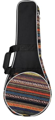 TOYANDONA Thick Padded Mandolin Bag Ethnic Style Musical Instrument Storage Pouch Portable Shoulder Case for Acoustic and Electric Mandolins Color Assorted style
