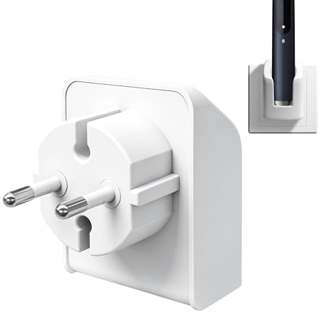 Zahnbürste Elektrische Ladestation kompatibel mit Braun Oral B IO10 IO9/8/7 | Alternatives Ladegerät, Magnetische Wandladegerät, EU-Steckdosen für Elektrische Zahnbürste Oral b IO - Weiß