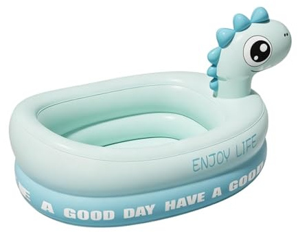 Piscina Per Bambini | Con Dinosauro E Coniglio Divertente | Piscina Gonfiabile Con Palline - per bambini da 1 a 3 anni, per bagno, patio, balcone, giardino, viaggio e doccia