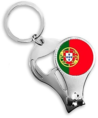Porte-clés multifonction en métal avec motif drapeau national du Portugal, décapsuleur, porte-clés de voiture
