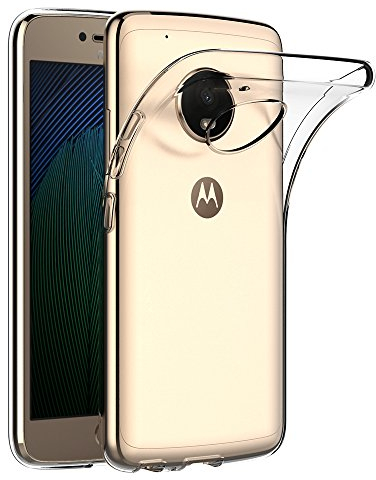AICEK Lenovo Moto G5 Plus Hülle, Transparent Silikon Schutzhülle für Moto G5 Plus Case Crystal Clear Durchsichtige TPU Bumper Motorola Moto G5 Plus Handyhülle
