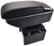 Universal Dual-Layer Black Leather Arm Rest Centre Console Storage Box Armrest