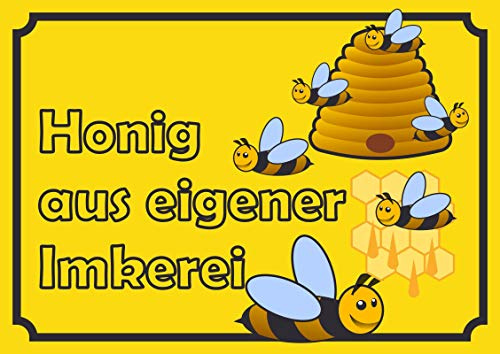 HB-Druck Verkaufsschild Schild Honig A5 Rückseite selbstklebend