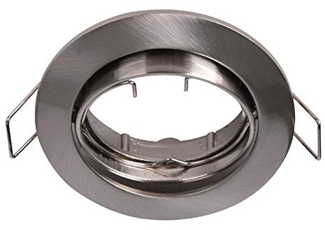 lighteu®, Aluminium Einbaurahmen Nickel/Einbaustrahler LED/Halogen, schwenkbar, (ohne Fassung)